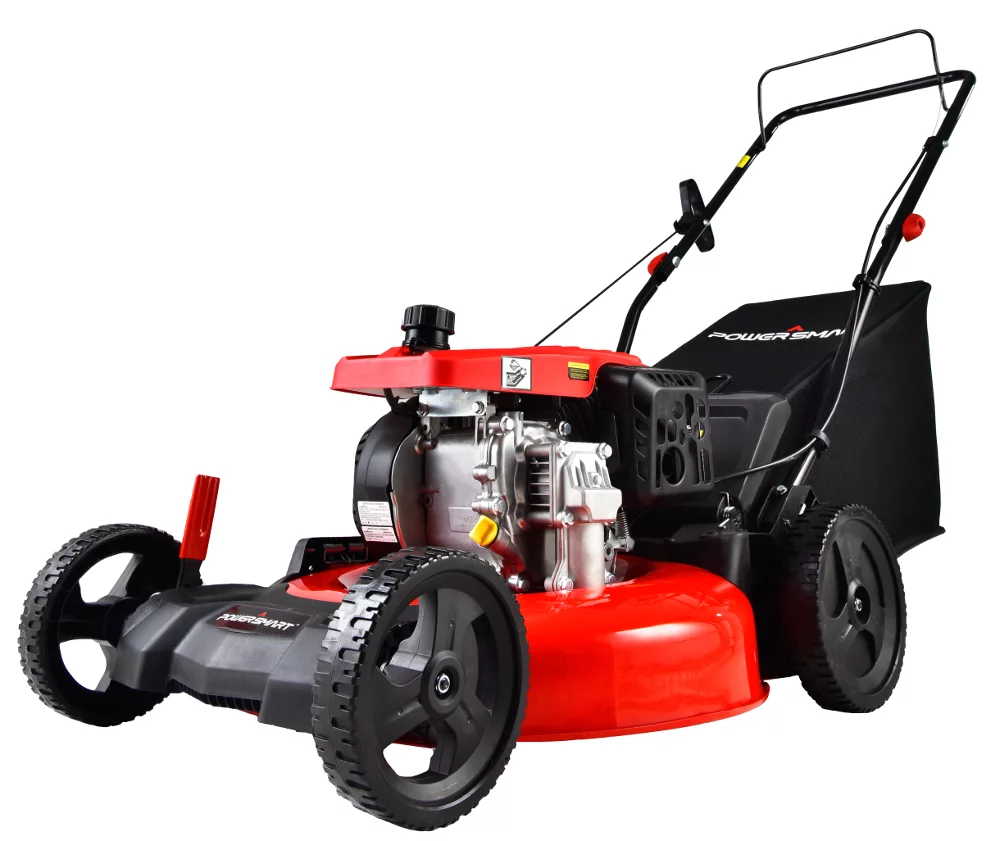 PowerSmart 209CC Engine 21 3-in-1 Gas Powered Push Lawn Mower DB2194PH with 8 Rear Wheel Rear Bag Side Discharge and Mulching ualawncare