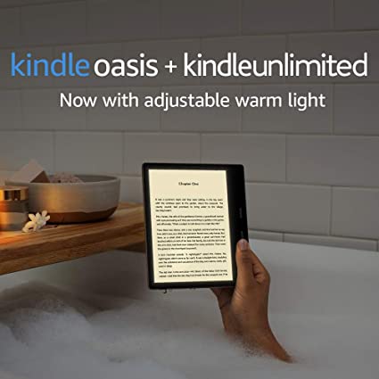 Kindle Oasis With 7 display and page turn buttons- Ad-Supported 3 Months Free Kindle Unlimited with auto-renewal ualawncare