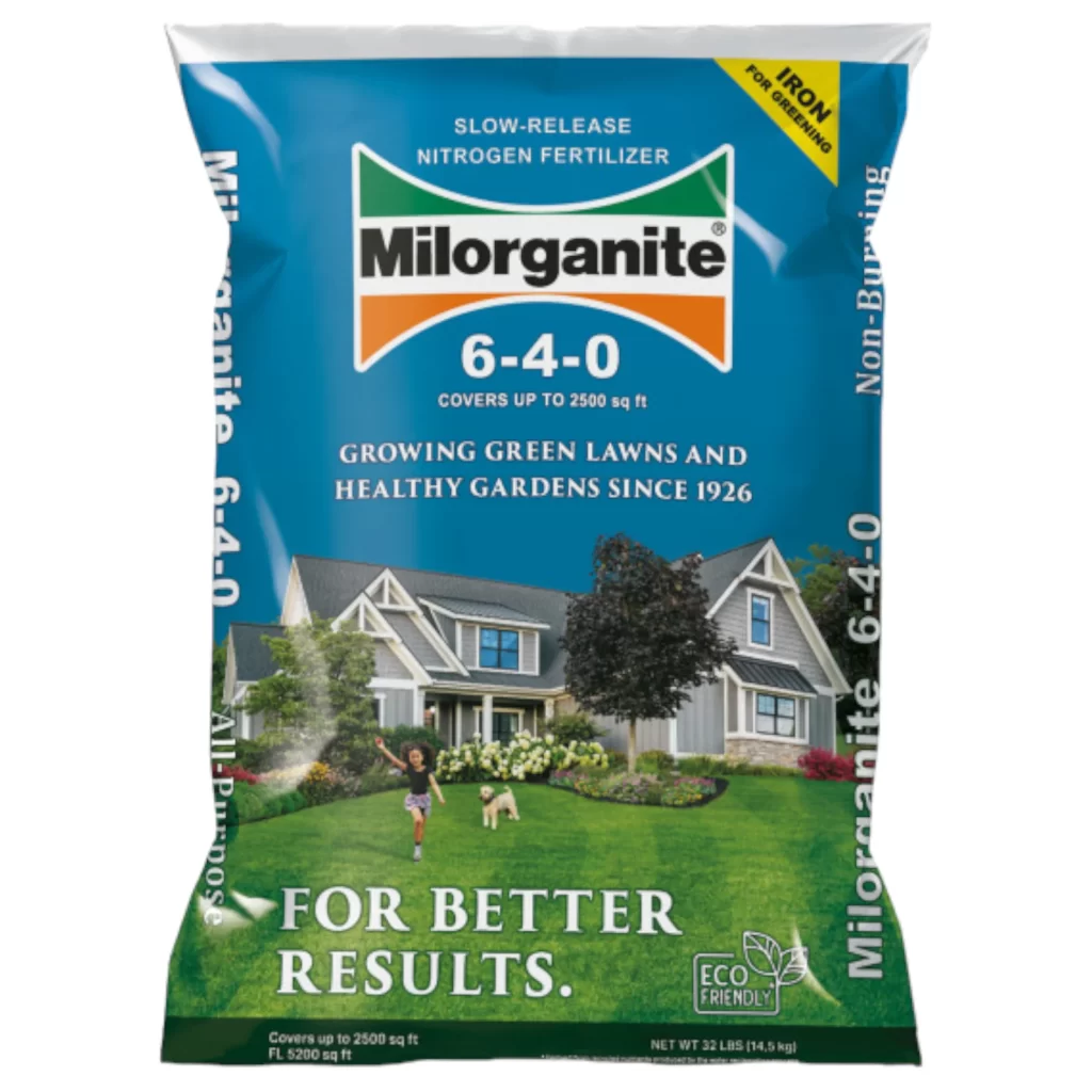 Milorganite Long Lasting All Purpose Lawn Food, 6-4-0 Fertilizer, 32 lb. ualawncare