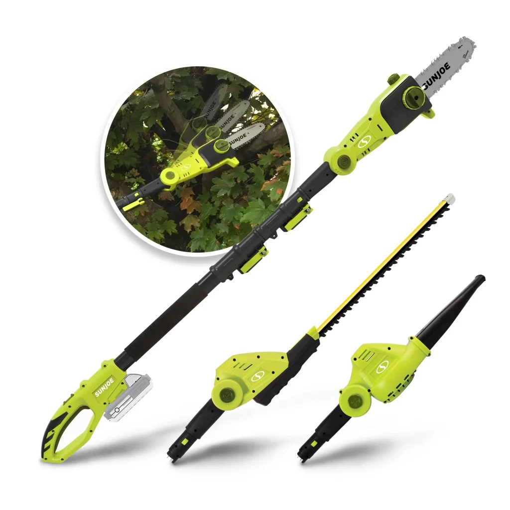 Sun-Joe-24V-Cordless-3-in-1-Hedge-Trimmer-Pole-Saw-Leaf-Blower-2.0-Ah-Battery-Charger-ualawncare