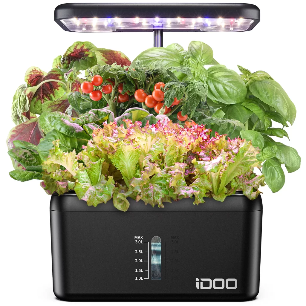 iDOO 8 Pods Hydroponic Growing System, Indoor Herb Garden Kit with Automatic Timer LED Grow Light At Walmart.com Near Me ualawncare