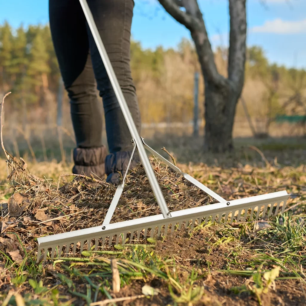 BENTISM Landscape Rake 36" Head Aluminum Landscape Rake 75" Adjustable Handle At Walmart.com Ualawncare